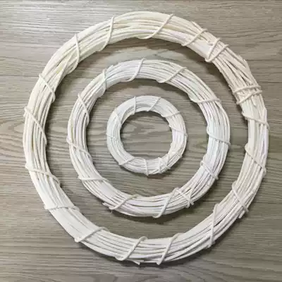 Rice white rattan ring Indonesian Vine ring five-pointed star festival wedding shop kindergarten window wreath decorations