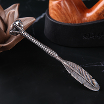 Creative pipe press sterling silver 925 sterling silver press simple pipe press head duckbill pipe tool