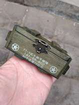 Aammunition box toothpick box Wooden toothpick box Military wind toothpick box Small wooden box Features decorative storage box