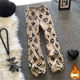 300 Jin Jin is equal to 0.5 kg. Extra large size velvet thickened trousers for women with print