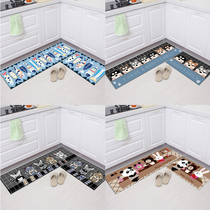 Thick kitchen ground mat anti-slip anti-oil home toilet door free washable water-erasable and dirty-resistant carpet washout mat