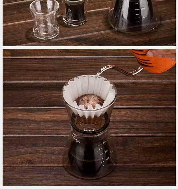 Bình cà phê cầm tay Adolph Bộ lọc nhỏ giọt gia đình tách đôi ly chia sẻ nồi Thiết bị nhỏ bình pha cà phê kiểu pháp