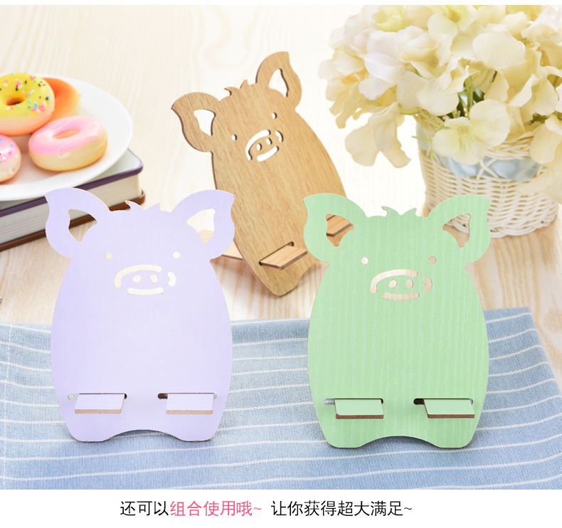 Gấp di động lười biếng khung dễ thương phim hoạt hình đầu giường điện thoại di động khung máy tính để bàn phổ khung gỗ - Phụ kiện điện thoại di động ốp lưng xiaomi redmi note 10 pro