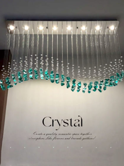 Bar Counter Restaurant Lamp 2026 New Model Tea Room Chandelier Dining Room Crystal Lamp French Light Luxury Creative Art Chandelier