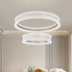 Modern and Stylish Swan Lake Chandelier, Italian Minimalist Light Luxury Crystal Led Full-Spectrum Chandelier for Living Room and Dining Room