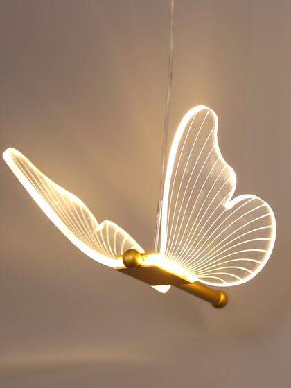 Wall lamp bedroom lamp simple modern creative bar Internet celebrity warm butterfly lamp background wall light luxury bedside small chandelier