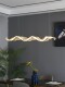 Hotel Front Desk Art Ribbon Chandelier Designer Tea Table Restaurant Cashier Bar Wave-Shaped Acrylic Lamp