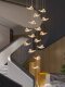 Staircase Light, Long Pendant Light, Villa Duplex Crystal Light, Bedside Butterfly Creative Chandelier, Corridor Light, Light Luxury Modern Minimalist Pendant Light