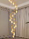 Simple Modern Villa Duplex Spiral Staircase Chandelier Loft Apartment High Ceiling Living Room Light Luxury Ice Crystal Lamp