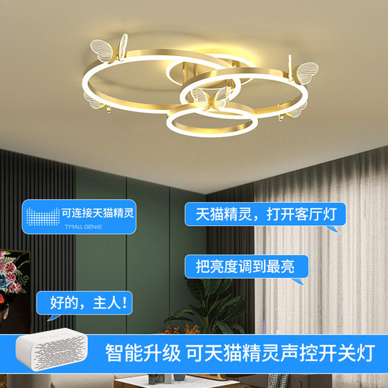 Living Room Lamp, Ceiling Lamp, Modern Simple Circular Ring, Main Hall Lamp, Nordic Light Luxury Designer Butterfly Dining Room Bedroom Lamp