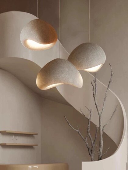 Cloud chandelier wabi-sabi style creative internet celebrity ins modern cream bar island restaurant bedroom bedside chandelier