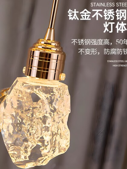 Simple Modern Villa Duplex Spiral Staircase Chandelier Loft Apartment High Ceiling Living Room Light Luxury Ice Crystal Lamp