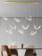 Light Luxury Modern Minimalist Bar Restaurant Chandelier Creative Butterfly Home Dining Table Lamp Front Desk Long Lotus Leaf Chandelier