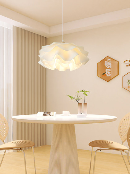 Flower Chandelier, Simple, Modern and Creative Designer Style ins Cream Style Smart Restaurant Bedroom Petal Wood Art Lamp