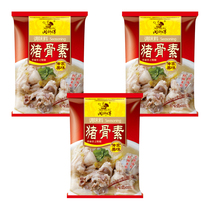 Pork Bone Vegetarian Compound Seasonings Soup Noodle Soup Base Seasoning Guilin Rice Flour Soup Stock Fujian Master 800 gr x3 Package