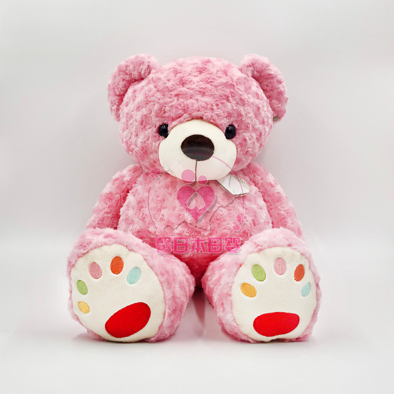 (Hokkaido Otaru Crafts) F stud earrings bear short stuffed bear plush doll music box