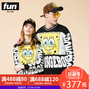 Vui vẻ tide thương hiệu mùa thu và mùa đông mới SpongeBob phim hoạt hình dễ thương dài tay cổ tròn ấm áo len nam giới và phụ nữ các cặp vợ chồng thủy triều