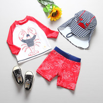 Children Swimsuit Boy Split Swimsuit Pants Suit Boy CUHK Boy Short Sleeve Swimsuit Cute Sunscreen Swimming Outfit