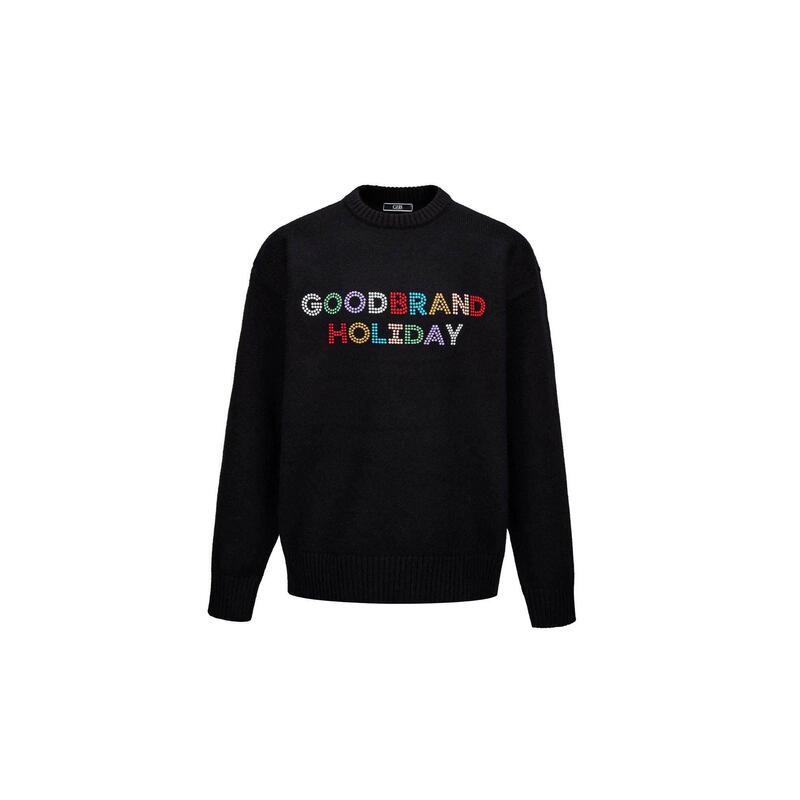 Gb-Goodbrand 26Fw Neon Colorful Beaded Round Neck Casual Sweater with a Light Luxury and Fashionable Feel Gb-Goodbrand 26Fw Neon Colorful Beaded Round Neck Casual Sweater with a Light Luxury and Fashionable Feel