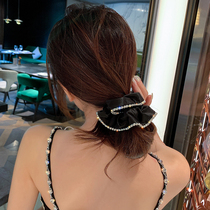 LACELIPS French temperament wind hair accessories retro satin sparkle Hairband large ins European and American hair rope headdress women