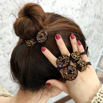 Can be used as a bracelet head rope net red BAO WEN square disc full drill hair rope fashion simple wild adult hair circle