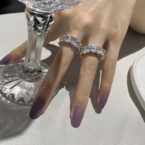 LACELIPS shiny zircon ring female Net Red cold wind ring European and American personality index finger joint ring tide