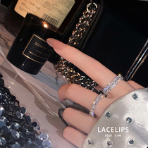 The trend is to be different ~ ultra-flash zircon index finger ring niche design ins tide Net Red cold wind ring