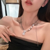 Милое ожерелье, дизайнерская цепочка до ключиц, коллекция 2022, популярно в интернете