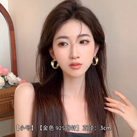 Маленькая золотая металлическая серебряная игла, серьги, серебро 925 пробы