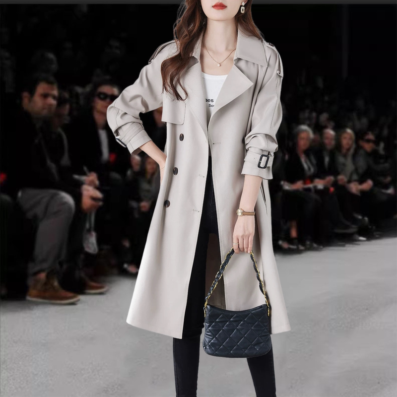 Max M* a Autumn Women's 2026 Fashion Retro British Style High-End Ancola Red Mid-Length Trench Coat Max M* a Autumn Women's 2026 Fashion Retro British Style High-End Ancola Red Mid-Length Trench Coat