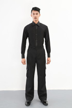 Men and women Latin dance modern dance national standard square dance competition performance clothing Friendship Dance clothing practice pocket dance suit