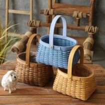 Pastoral series small flower basket portable flower basket gift storage hand basket hipster home decoration basket