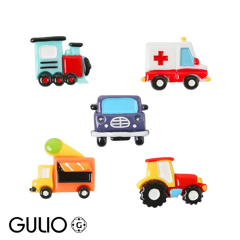 Gulio Crocs Shoe Accessories Cartoon Car Shoe Charms DIY Decorative Shoe Flower Accessories Compatible with Crocs/Cross