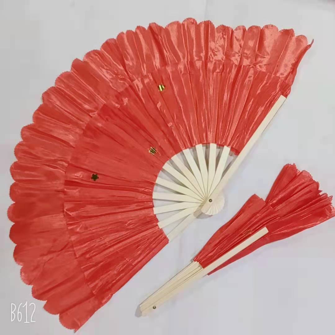 Dance Fan 8 Inch 1 Feet Kindergarten Special Lace Light Bone Double Face Red Pink Green Yellow Bamboo Fan Bone