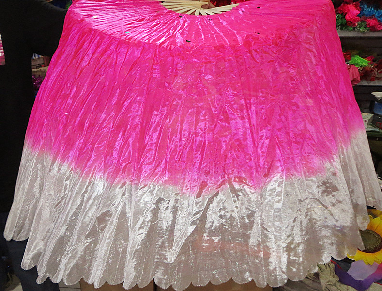 Dance Fan Haipie Shoots Song Fan Sub Square Dance Fan 1 2 Feet Light Bone 2 Color Gradual lengthening fan