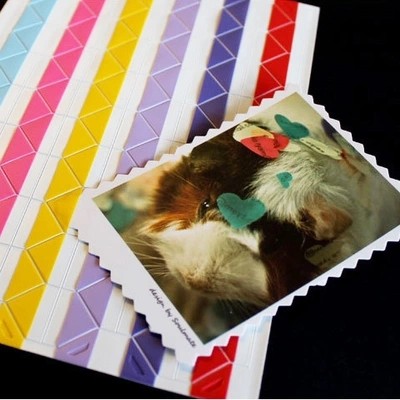 Handmade DIY album accessories Adhesive album Creative baby growth commemorative album Photo corner stickers 102 pieces