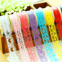 Transparent fresh color lace tape Cute paper tape Handmade diy album decoration tape Small tape