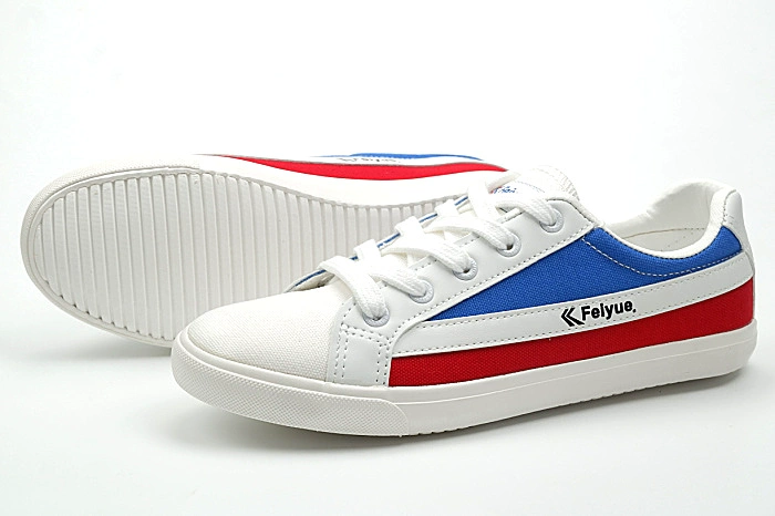 Feiyue / giày bay giày nam giày nữ màu vải giày da khâu đôi giày nhỏ màu trắng giày thông thường 644 - Plimsolls