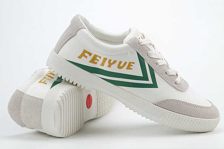 Giày thể thao bay chính hãng Thượng Hải Feiyue C mới da lộn khâu giày vải - Plimsolls giày sneaker trắng nam