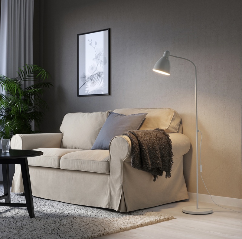 Ikea Lesta Floor Lamp Reading Lamp Table Lamp Metal Simple Living Room Study Bedside Office Reading Lamp