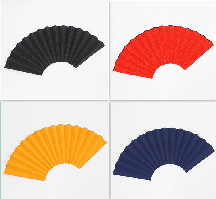 Rice paper fan 10 inch 15 square blue black ten thousand years red mud gold blank folding fan fan calligraphy and painting props