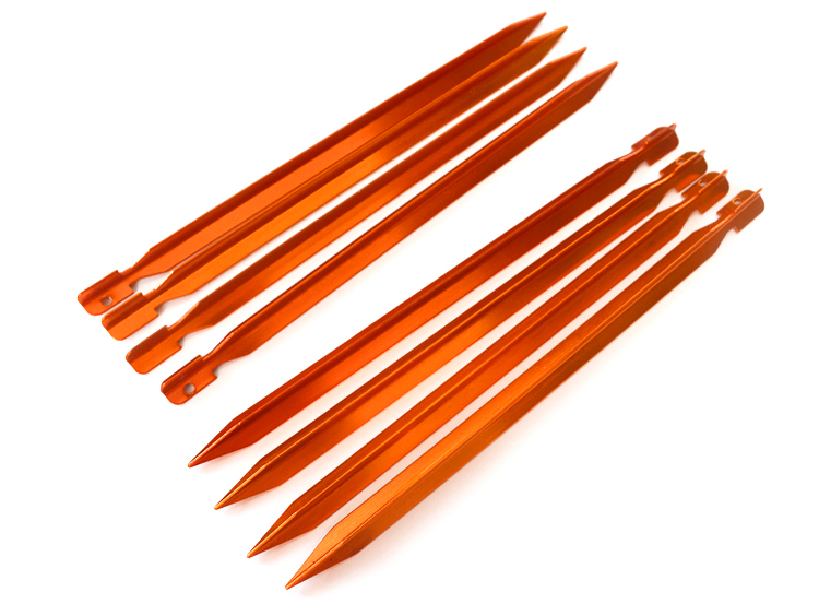 Lều cố định đinh 25cm móng tay hình tam giác bằng nhôm hợp kim mạnh mẽ nhẹ đậm dài dài nối đất ngoài trời - Lều / mái hiên / phụ kiện lều lều ngủ