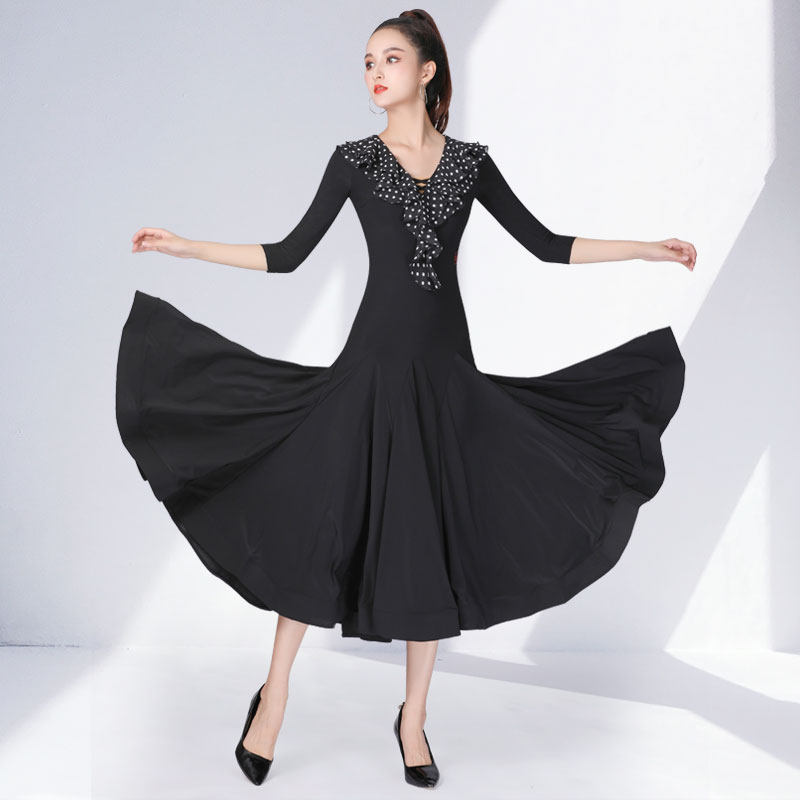 Dambo Romorden Dance Dress Dress Woman Summer Upscale Ballroom Dress Waltz Big Swing Long Skirt National Mark Dance Dress-Taobao