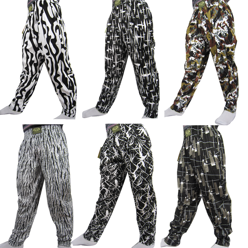 Breathable and high-price GAOHUI bodybuilding fitness floral pants men's sports floral trousers pure cotton fitness wear fitness pants