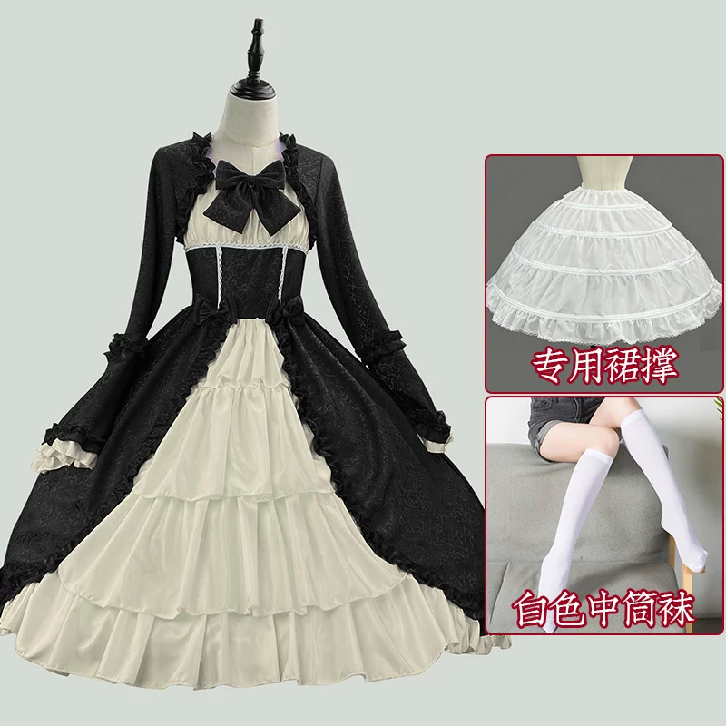 Платье ретро «маленькая принцесса» Lolita, европейский стиль, размеры S–5XL, пышная юбка