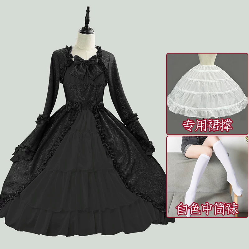 Платье ретро «маленькая принцесса» Lolita, европейский стиль, размеры S–5XL, пышная юбка
