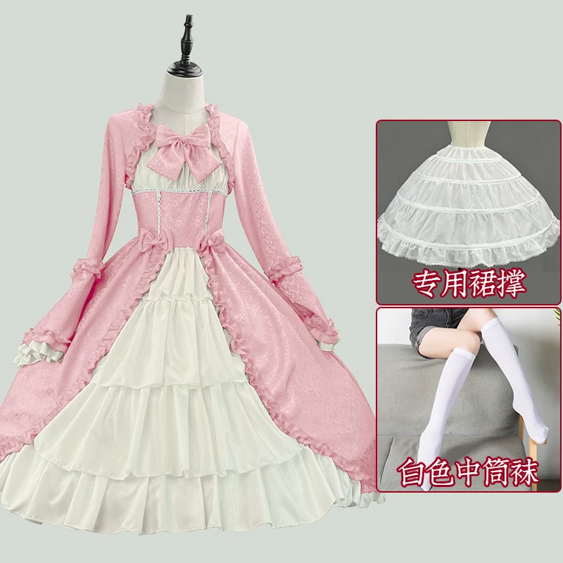 Платье ретро «маленькая принцесса» Lolita, европейский стиль, размеры S–5XL, пышная юбка
