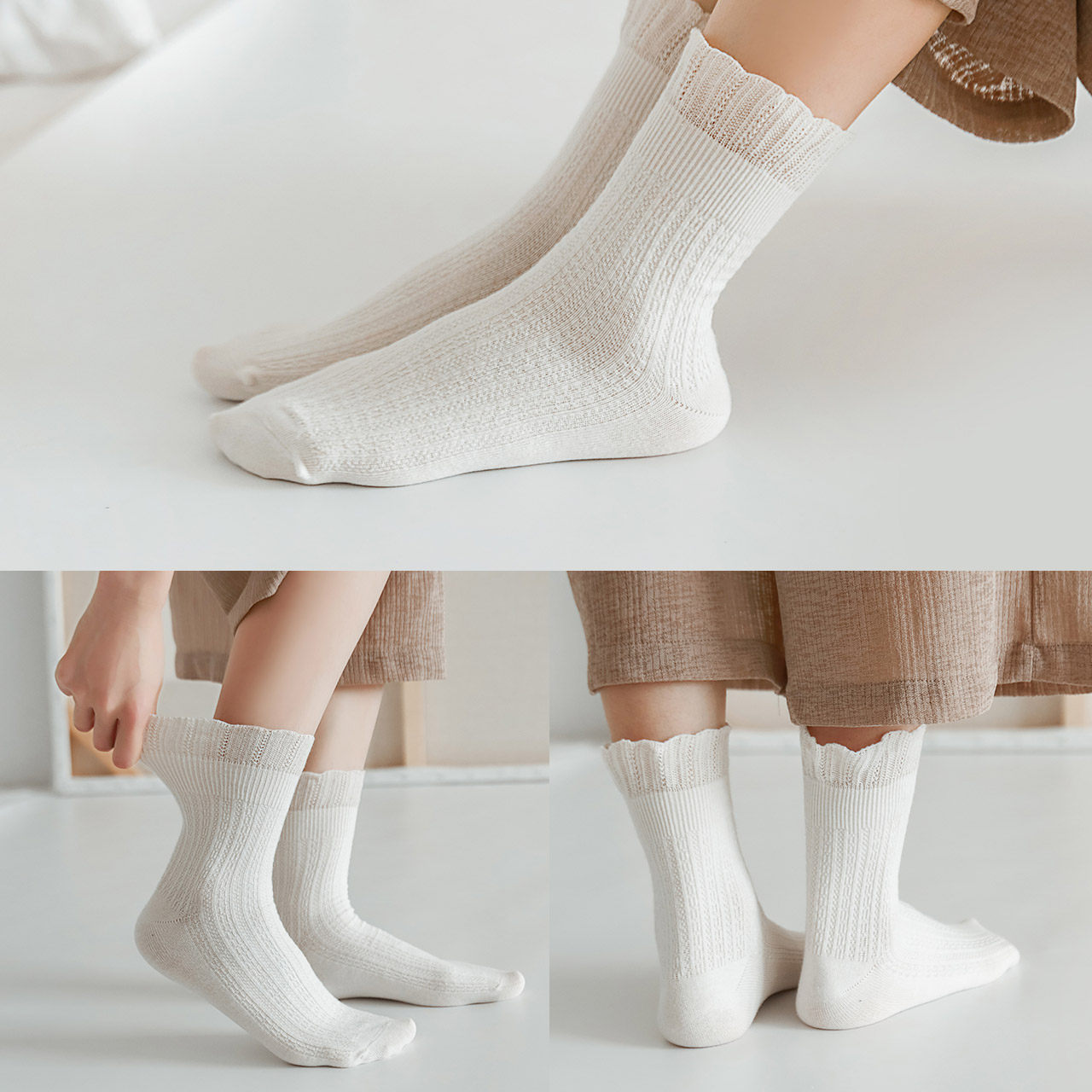 Confinement socks spring and summer wide mouth loose socks cotton postpartum pregnant women socks loose mouth thickened spring and autumn cute cotton maternity socks