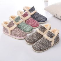 Couple foreign trade slippers cotton boots men autumn and winter home Cotton boots women winter indoor high-top bag with thick mother cotton boots