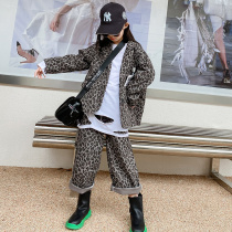 Children BAO WEN SUIT SPRING TYRANT Retro Loose Walking Show Suit Men Girl Handsome Broadleg Casual Little West Suit